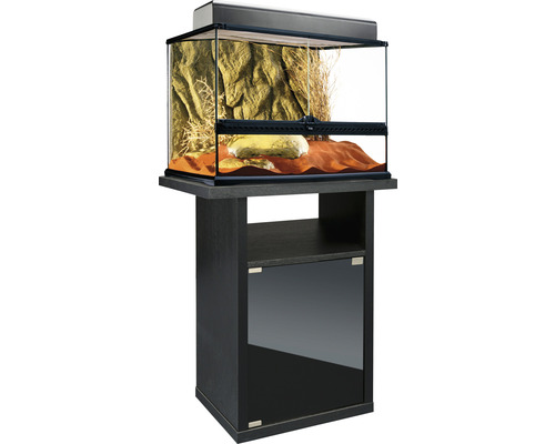 Ensemble terrarium EXO TERRA avec Compact-Top, meuble bas 60 x 45 x 125,5 cm noir