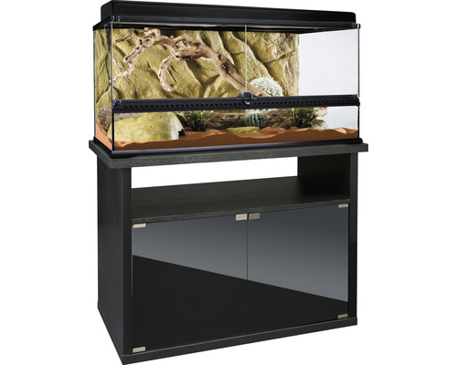 Ensemble terrarium EXO TERRA avec Compact-Top, meuble bas 90 x 45 x 125,5 cm noir