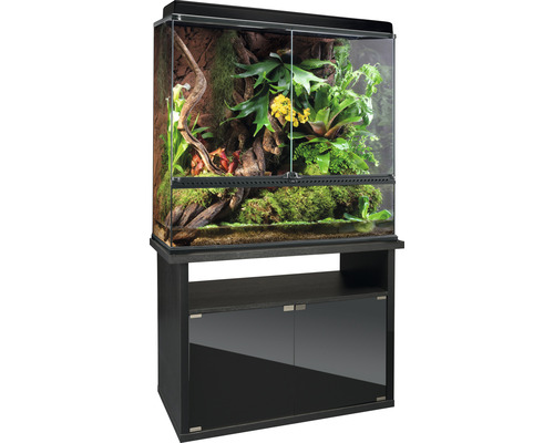 Ensemble terrarium EXO TERRA avec Compact-Top, meuble bas 90 x 45 x 170,5 cm noir-0