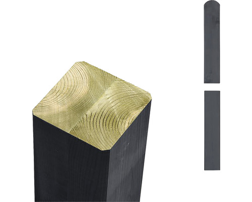 Holzpfosten mit Baumkante