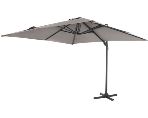 Parasol déporté Siena Garden Califorina 300 x 300 cm taupe Parasol carré avec pied