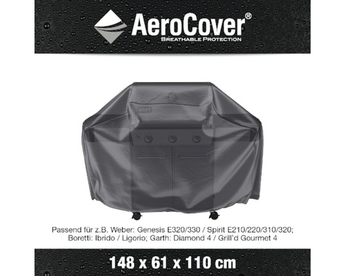 Housse de barbecue mesurant 148 x 61 x 110 cm