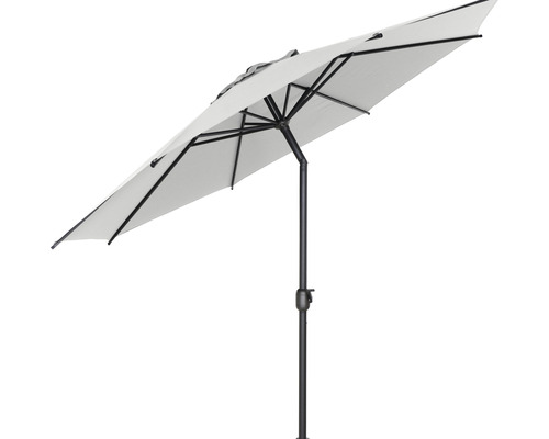 Parasol à mât centré Isa Siena Garden anthracite/stone Ø 3 m Parasol de jardin avec pied stable pour l''extérieur