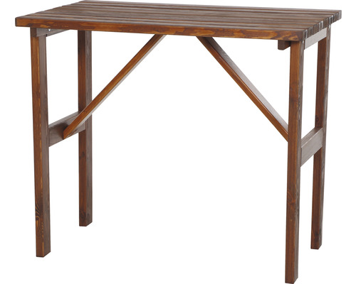 Stehtisch Natura Bar Tessin 125 x 79 cm Gestell aus Kiefernholz in braun, Gartentischplatte aus Kiefernholz in braun Holzklapptisch für den Innen- und Außenbereich