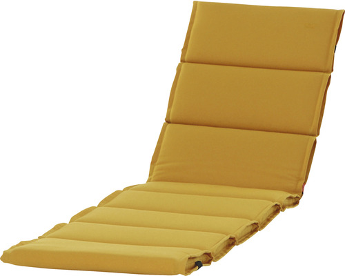 Galette d'assise pour chaise longue Stella 200 x 58 cm jaune Matelas de plage pliable jaune pour l''extérieur