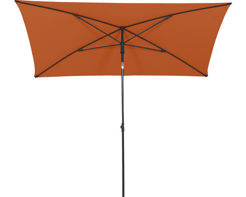Mittelstockschirm Siena Garden City 140x210 cm anthrazit/terraco Rechteckiger Sonnenschirm mit Mittelstock