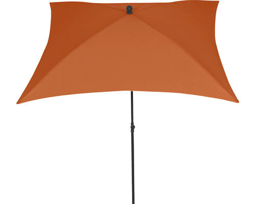 Mittelstockschirm Siena Garden City 180x180 cm anthrazit/terraco Rechteckiger Sonnenschirm mit Mittelstock