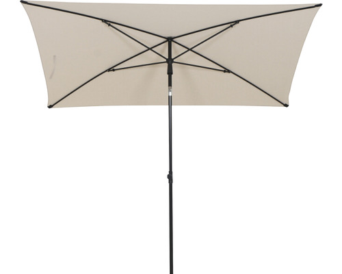 Parasol à mât centré City Siena Garden 140 x 210 cm polyester aluminium anthracite manivelle articulé rectangulaire