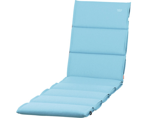 Galette d'assise pour chaise longue 200 x 58 cm Stella bleu