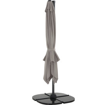 Parasol fermé avec pied noir