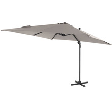 Parasol à mât excentré avec pied pour le jardin ou la terrasse