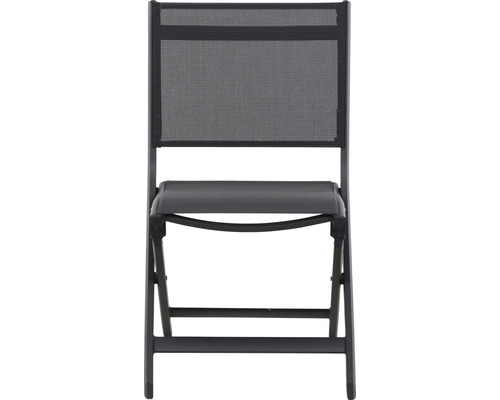 Klappstuhl aus Metall und Textil