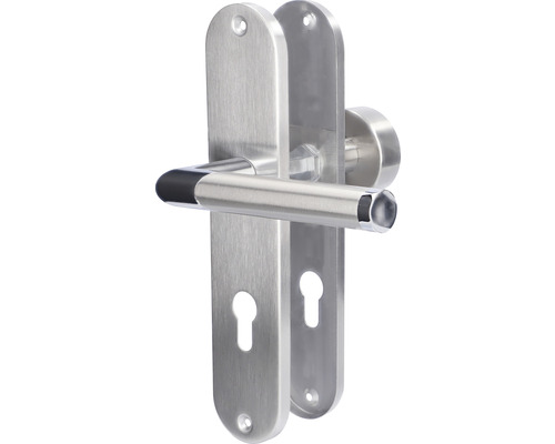 Edelstahl Türdrückergarnitur mit Schlüsselrosette