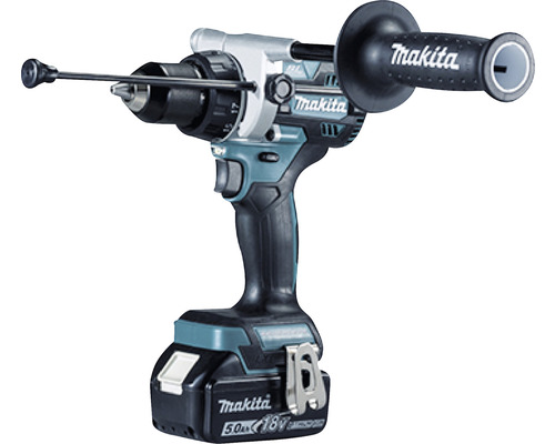 Perceuse-visseuse à percussion sans fil Makita DHP486RTJ 18V, avec 2 batteries, chargeur et MAKPAC T.2