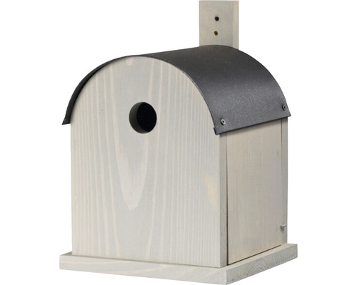 Nichoir Siena Garden toit anthracite rond Ø 32 mm 19 x 19 x 22 cm Nichoir en bois avec toit en métal