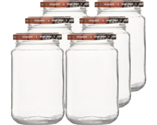 Einmachglas, Konservenglas mit Twist Off Verschluss 370 ml 6 Stk inkl. Deckel Einmachgläser Set, bestehend aus sechs leeren Gläsern mit Deckel