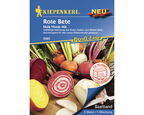 Ruban de graines de légumes betterave rouge 'Hullahup Mix' Kiepenkerl
