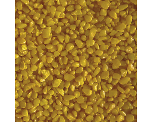 Gravier pour aquariums, gravier coloré 3-5 mm 5 kg jaune Gravier décoratif jaune