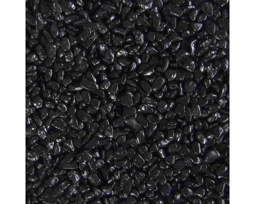 Gravier pour aquariums, gravier coloré 3-5 mm 5 kg noir Gros plan sur des galets décoratifs noirs