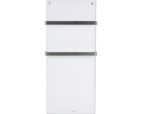Chauffage infrarouge EUROM Sani 600 115 x 46,5 cm blanc 600 W avec Wi-Fi et 2 portes-serviettes