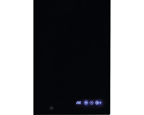 Schwarze Heizplatte mit digitaler Temperaturanzeige und Steuerungstasten