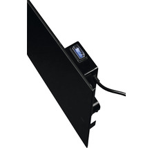 Infrarotheizung EUROM Sani 600 46,5 x 115 cm schwarz 600 W mit Wi-Fi und 2 Handtuchhaltern