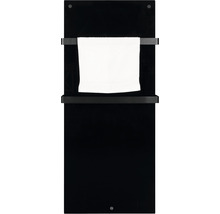 Infrarotheizung EUROM Sani 600 46,5 x 115 cm schwarz 600 W mit Wi-Fi und 2 Handtuchhaltern