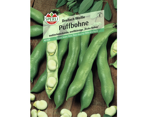 Puffbohne 'Dreifach Weiße' Sperli Gemüsesamen
