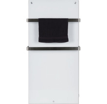 Infrarotheizung EUROM Sani 800 55 x 115 cm weiß 800 W mit Wi-Fi und 2 Handtuchhalter