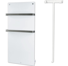 Infrarotheizung EUROM Sani 800 55 x 115 cm weiß 800 W mit Wi-Fi und 2 Handtuchhalter