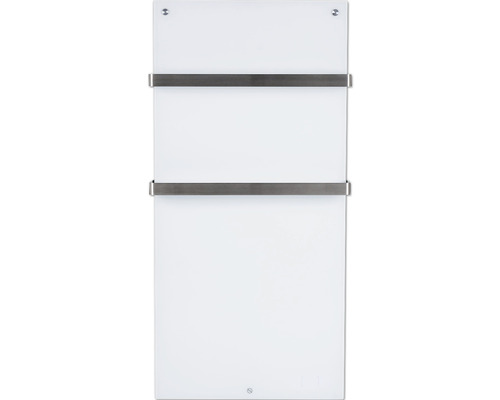 Chauffage infrarouge EUROM Sani 800 55 x 115 cm blanc 800 W avec Wi-Fi et 2 portes-serviettes