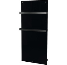 Infrarotheizung EUROM Sani 800 55 x 115 cm schwarz 800 W mit Wi-Fi und 2 Handtuchhalter