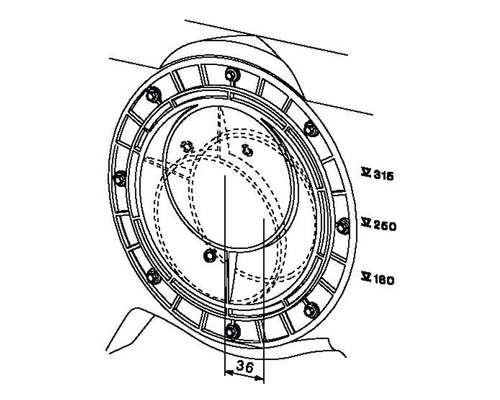 Grundfoss Zubehör für Hebeanlagen Austausch-Drehflansch DN150 98079681