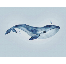 Fototapete Vlies 38300-1 The Wall Blauwal Aquarell 7-tlg. 371 x 280 cm