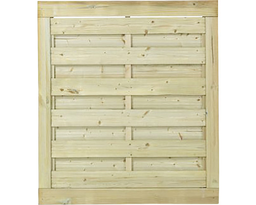 Portail à un vantail PLUS Newline 100 x 110 cm traité en autoclave par imprégnation Élément de clôture en bois avec planches horizontales