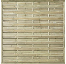 Panneau de protection visuelle en bois avec des lamelles horizontales pour le jardin