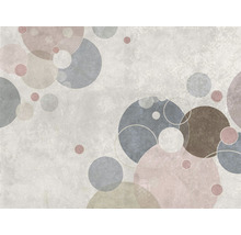 Papier peint panoramique intissé 38307-1 The Wall cercles 7 pces 371 x 280 cm