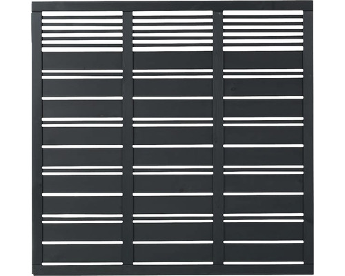 Sichtschutzzaun aus Aluminium mit horizontalen Lamellen