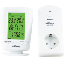 Thermostat radio avec affichage numérique et prise secteur