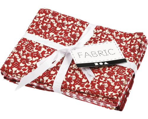 Tissu patchwork rouge, 45x55 cm, 4 pièces/1 paquet