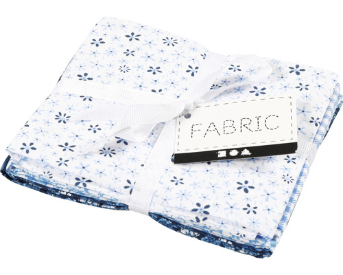 Tissu patchwork bleu, 45x55 cm, 4 pièces/1 paquet