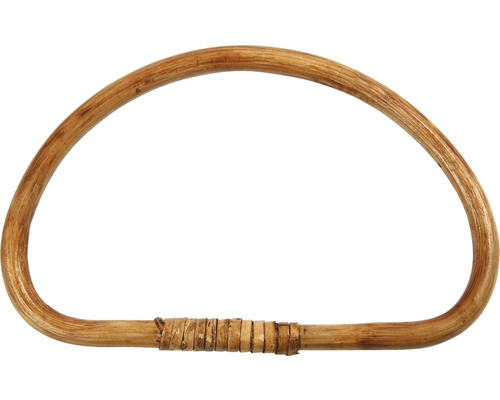 Anse pour sac en bambou, semi-circulaire 20,5x13,5x1 cm