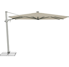 Parasol déporté avec socle en béton