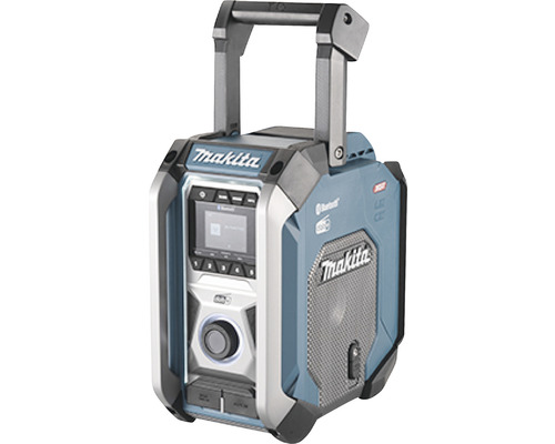 Radio de chantier sans fil Makita MR007GZ 12-40V, sans batterie ni chargeur Radio de chantier Makita avec poignée de transport