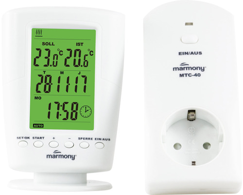 Thermostat programmable Marmony MTC-40 avec affichage numérique et prise