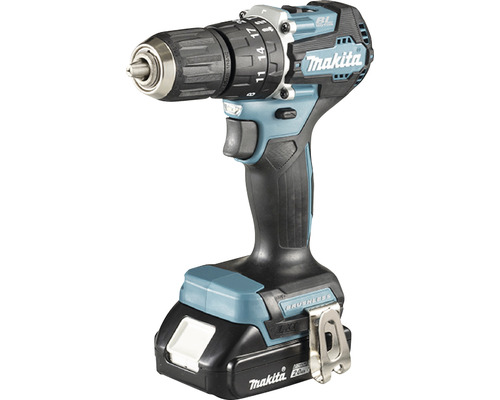 Perceuse-visseuse à percussion sans fil Makita DHP487RAJ 18V, avec 2 batteries, chargeur et MAKPAC T.2