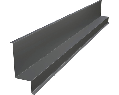 Profilé de finition murale pour Click Stripes PRECIT trapèze gris anthracite RAL 7016 2000 x 50 x 140 mm