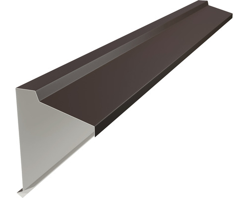 Couvercle de toit en appentis PRECIT pour bandes à clipser trapèze brun chocolat RAL 8017 2000 x 320 x 160 mm