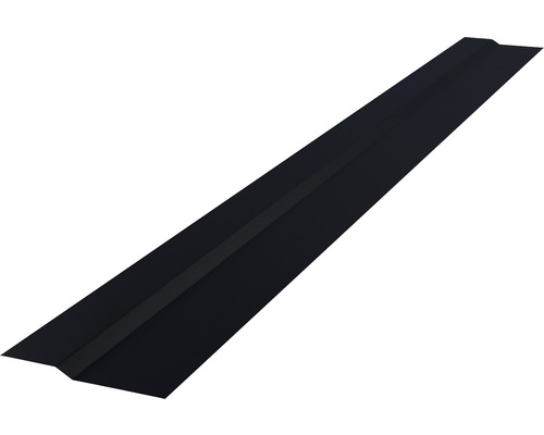Profilé plat PRECIT pour bandes à clipser trapèze noir foncé RAL 9005 2000 x 90 x 10 mm