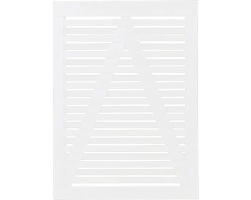 Quadratisches Lüftungsgitter mit horizontalen Schlitzen und dreieckigem Muster
